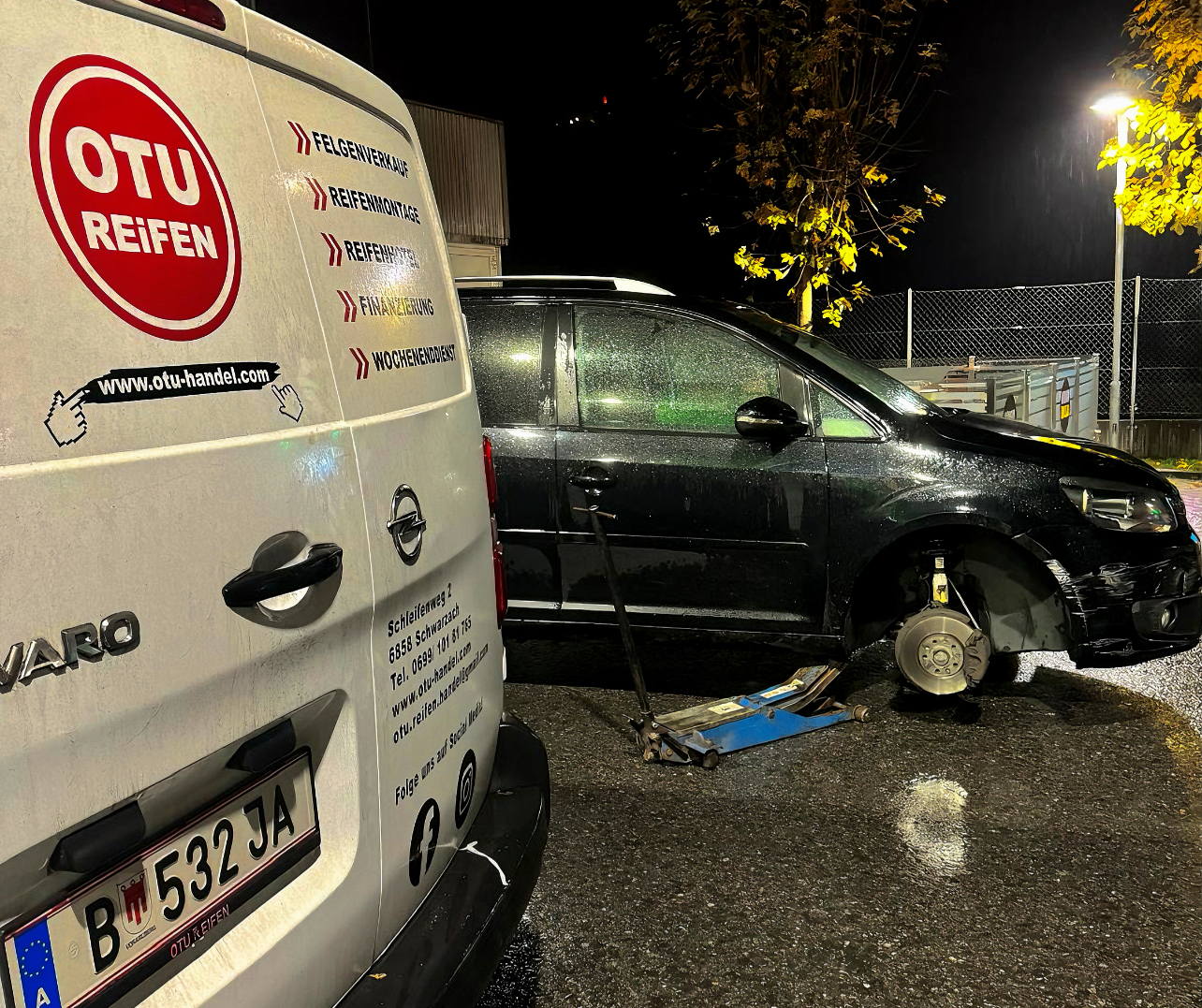 Vorarlberg’de Gece Yarısı Yardım Eli: Yaşar Oturgan’dan Lastik Kurtarma Operasyonu