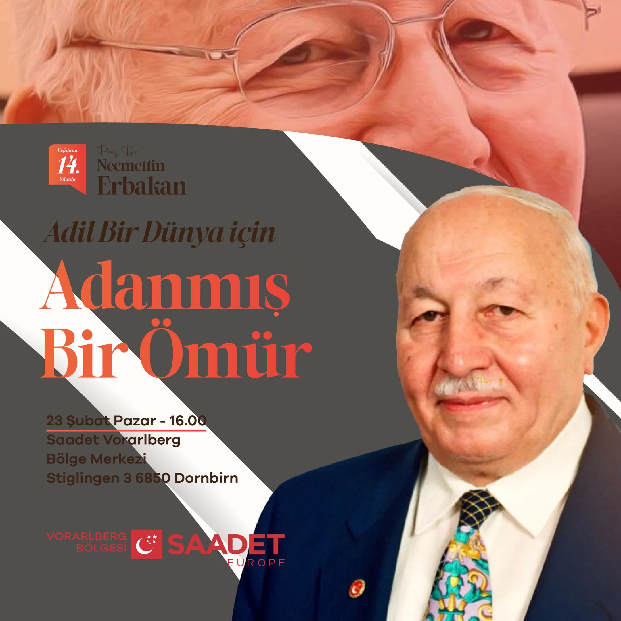 Prof. Dr. Necmettin Erbakan Anma Programına Davet Prof. Dr. Necmettin Erbakan Anma Programına Davet