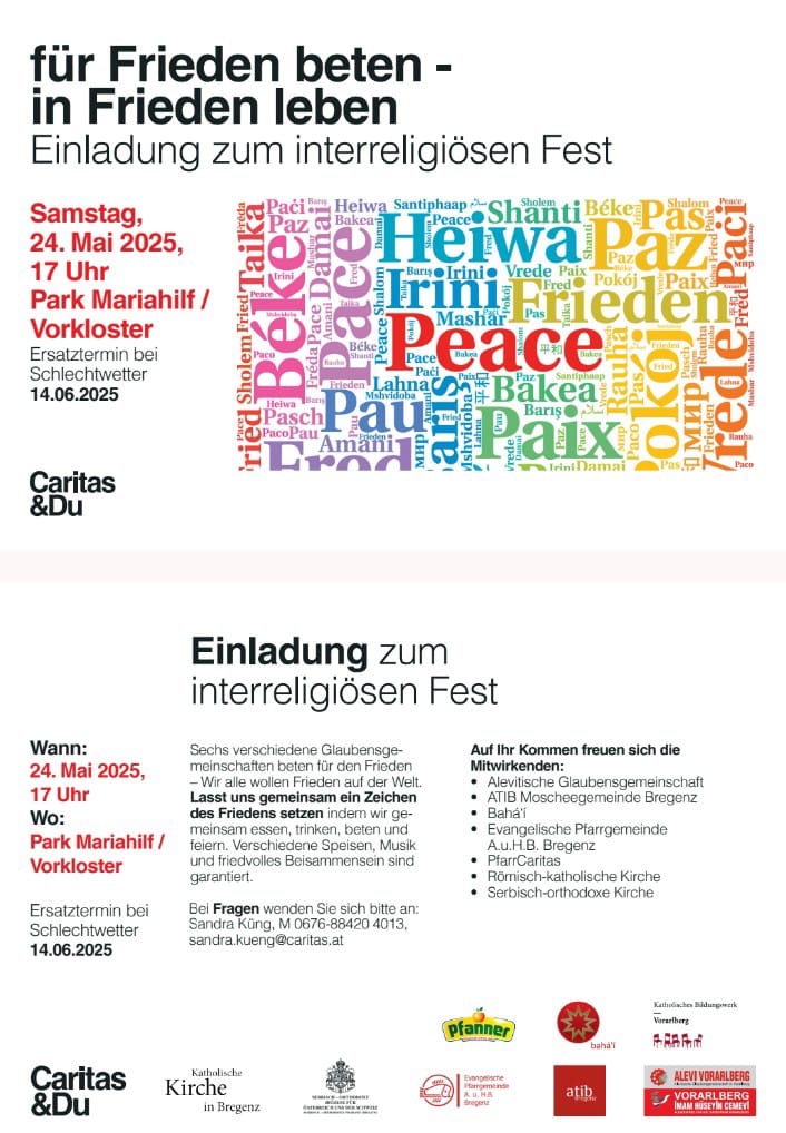 Barış İçin Dua Barış İçinde Yaşamak Etkinliğine Davet