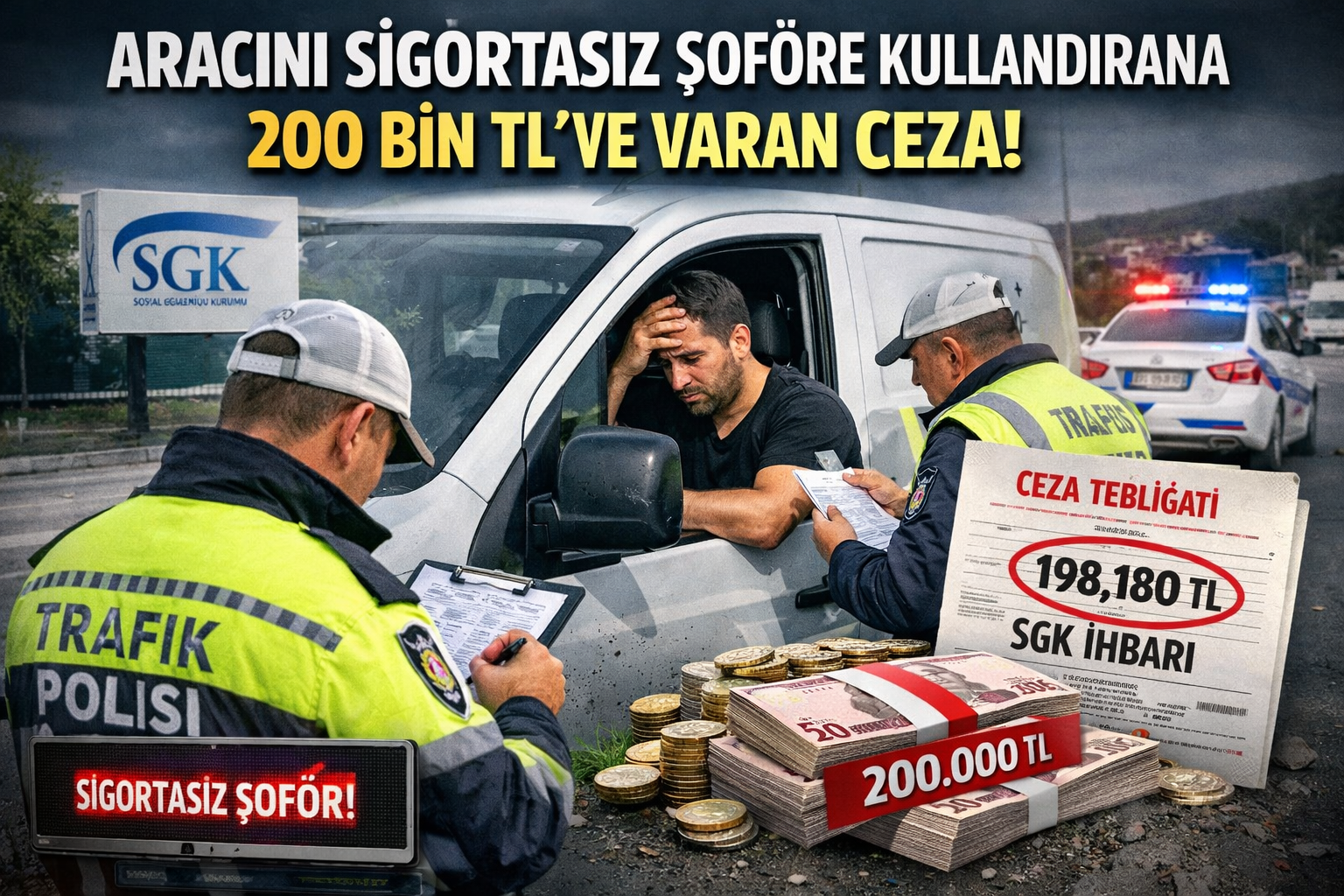 Aracını Sigortasız Şoföre Kullandırana 200 Bin TL’ye Varan Ceza