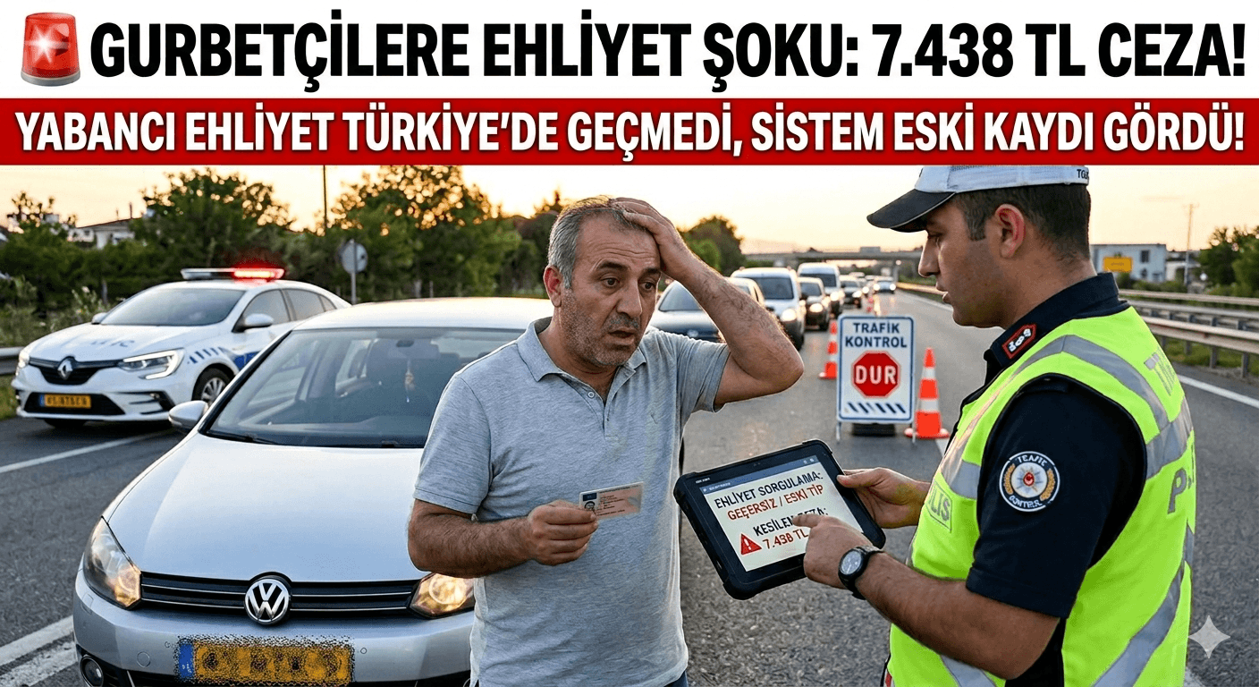 GURBETÇİLERE EHLİYET ŞOKU: SİSTEM HATASI CEZAYA DÖNÜŞTÜ