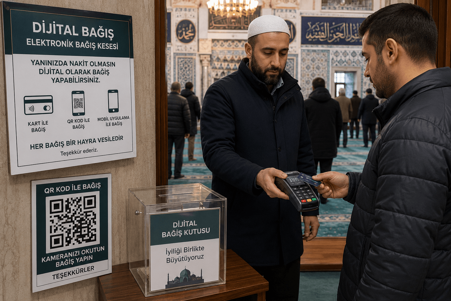 İbadet Yerlerinde Dijital Dönüşüm: Kese ve Kumbara Tarihe Karışıyor