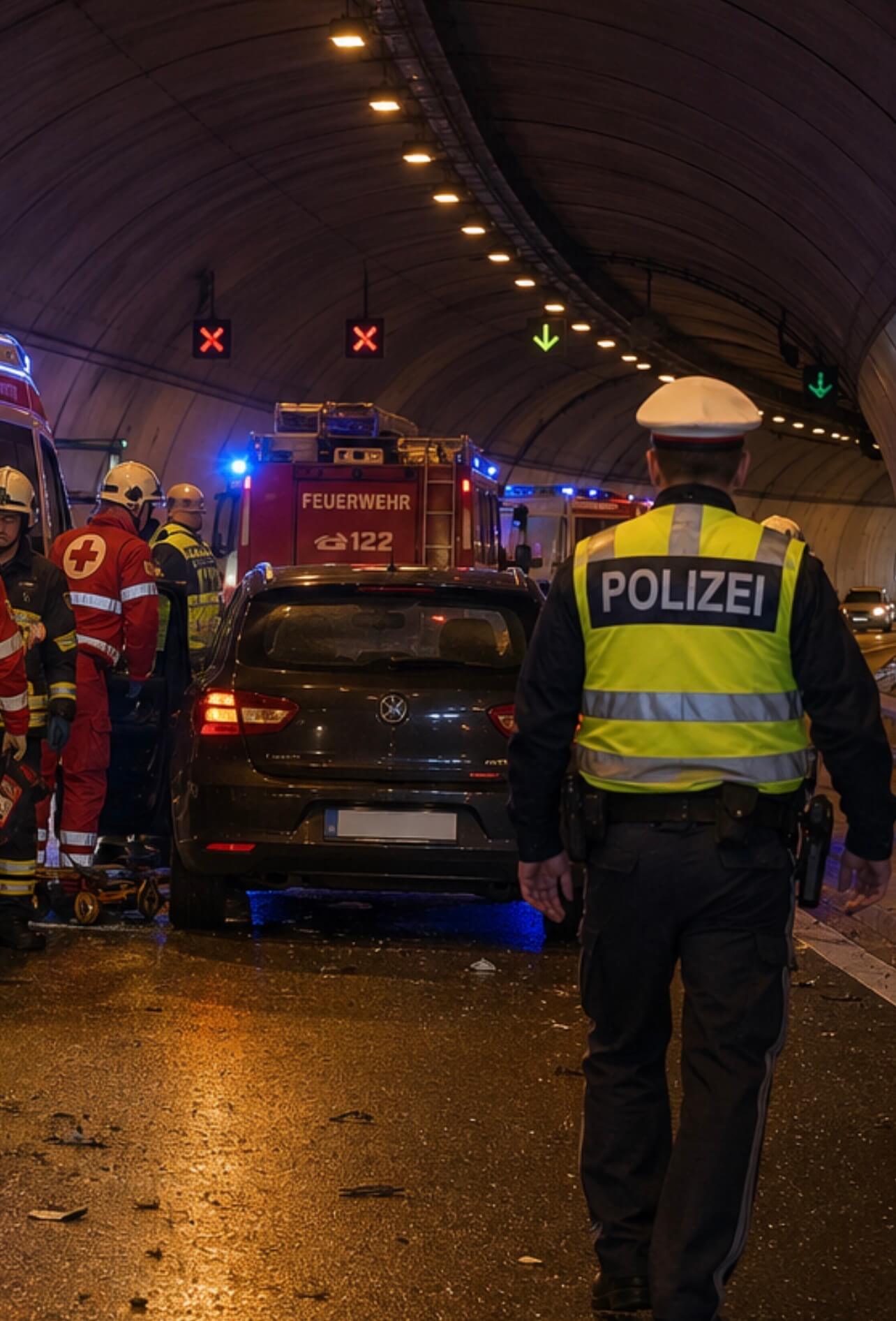 Pfändertunnel’de Feci Kaza: Otomobil Takla Attı, Aralarında Çocukların da Bulunduğu 5 Kişi Yaralandı