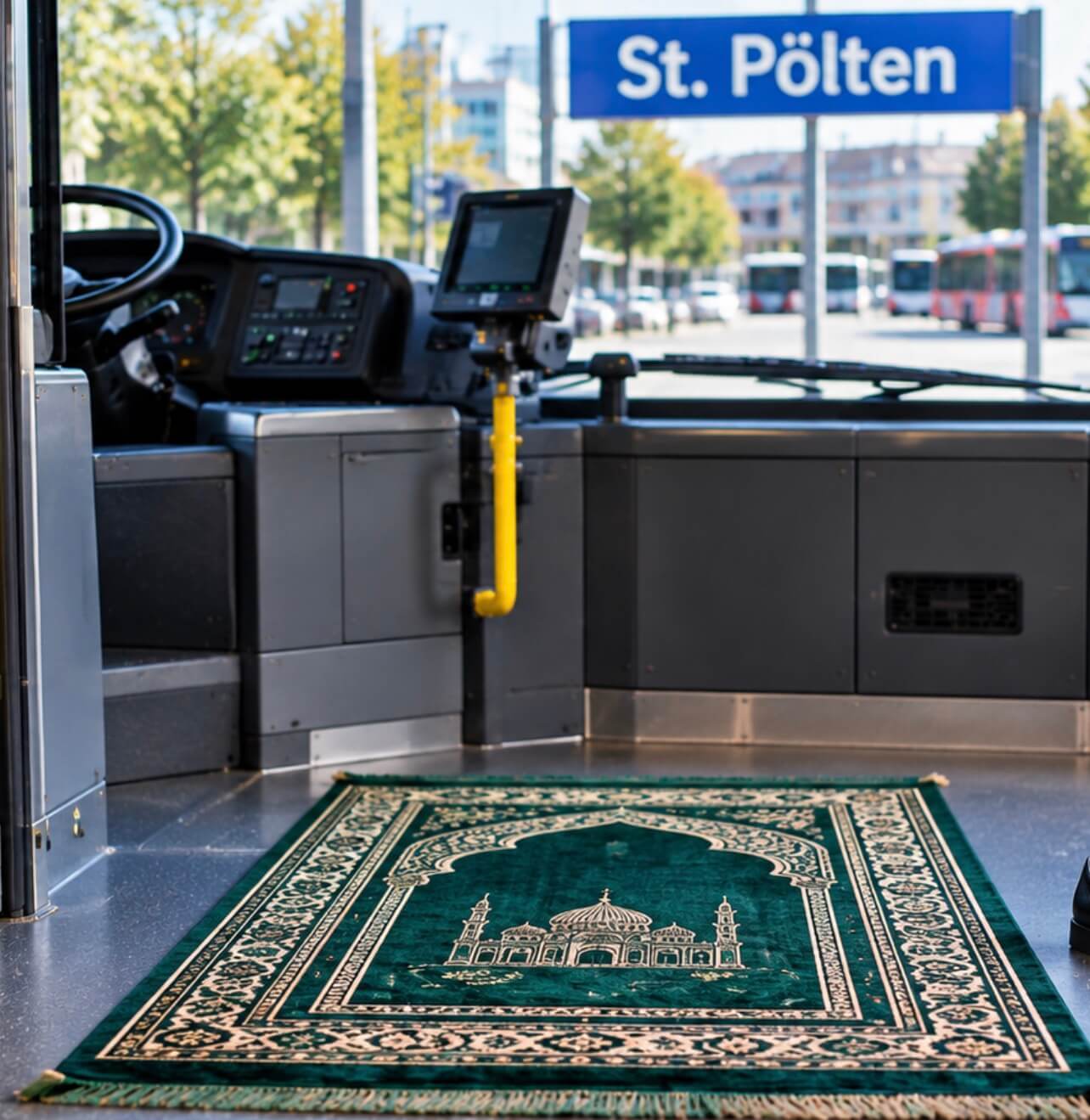 AVUSTURYA’DA OTOBÜS ŞOFÖRÜ MOLASINDA NAMAZ KILDI: SEFERİNE ZAMANINDA DEVAM ETTİ
